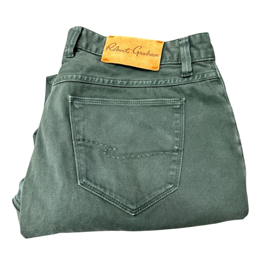 Robert Graham Pants Mens 35 (35x30 ACTUAL) Classic Yates Green Chino